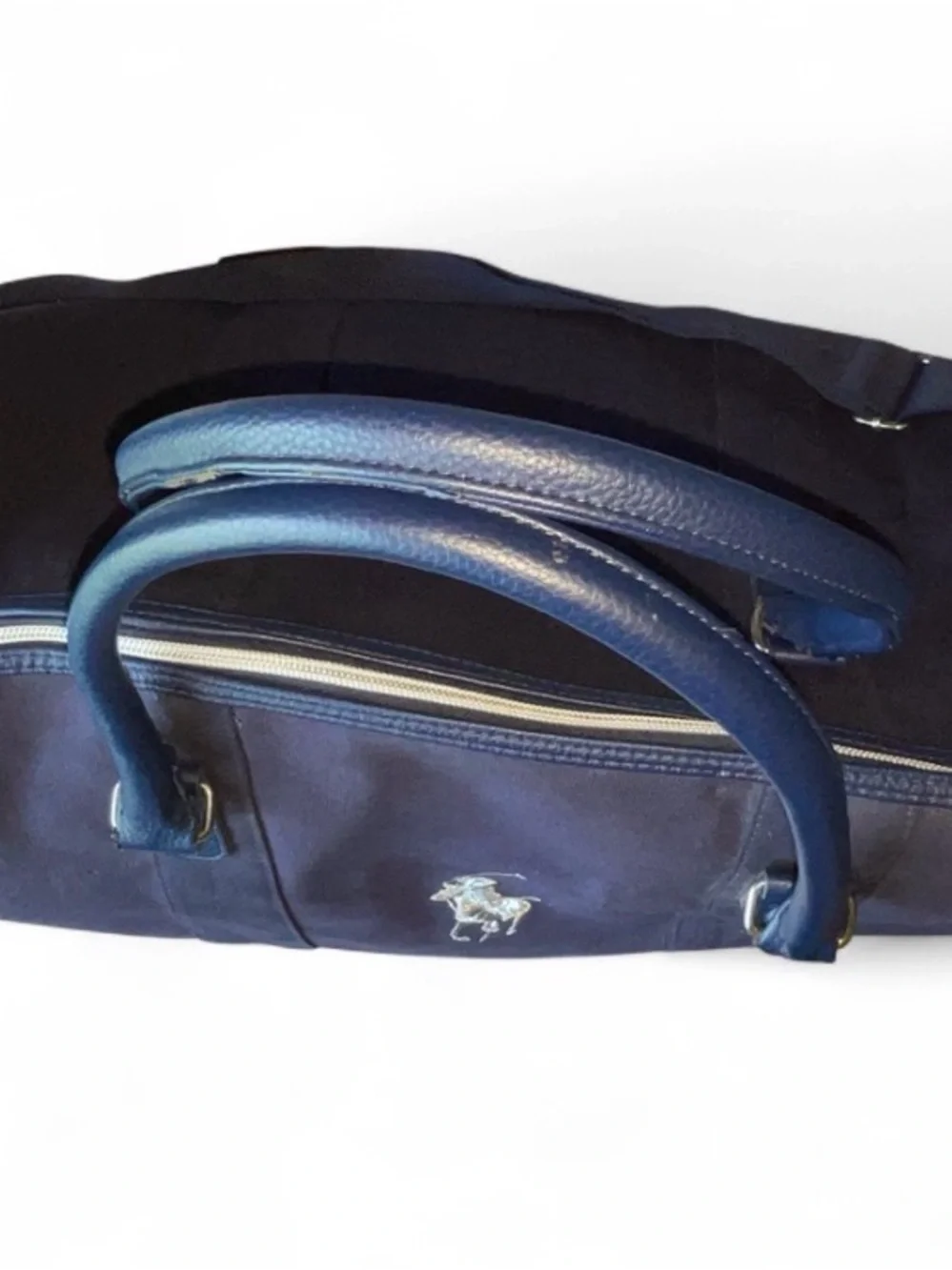 Polo Ralph Lauren-Canvas ,20”x12”x8”, Weekender Duffle Bag - Navy/Purple,GUC